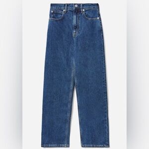 Everlane straight leg cropped mid/dark wash jeans